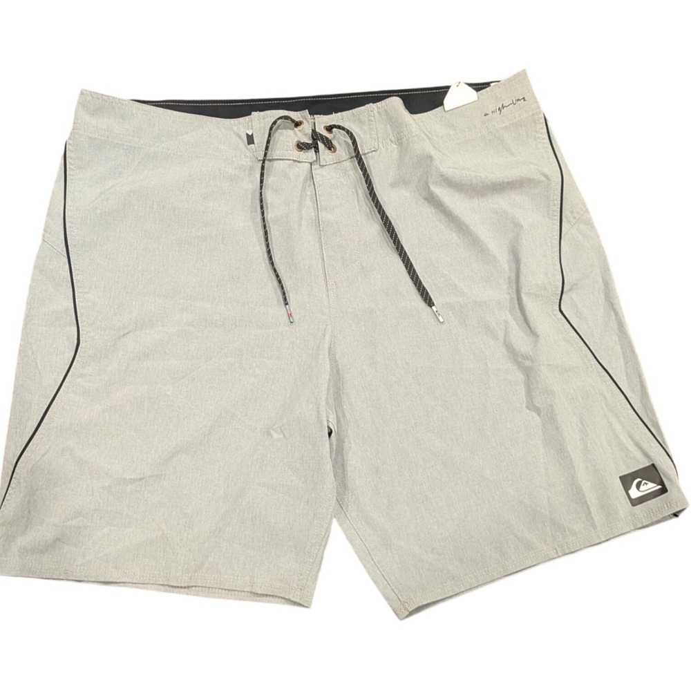NWT Quiksilver Highline Boardshorts Mens‎ Size 40 Grey 4 Way Stretch Swim Trunks
